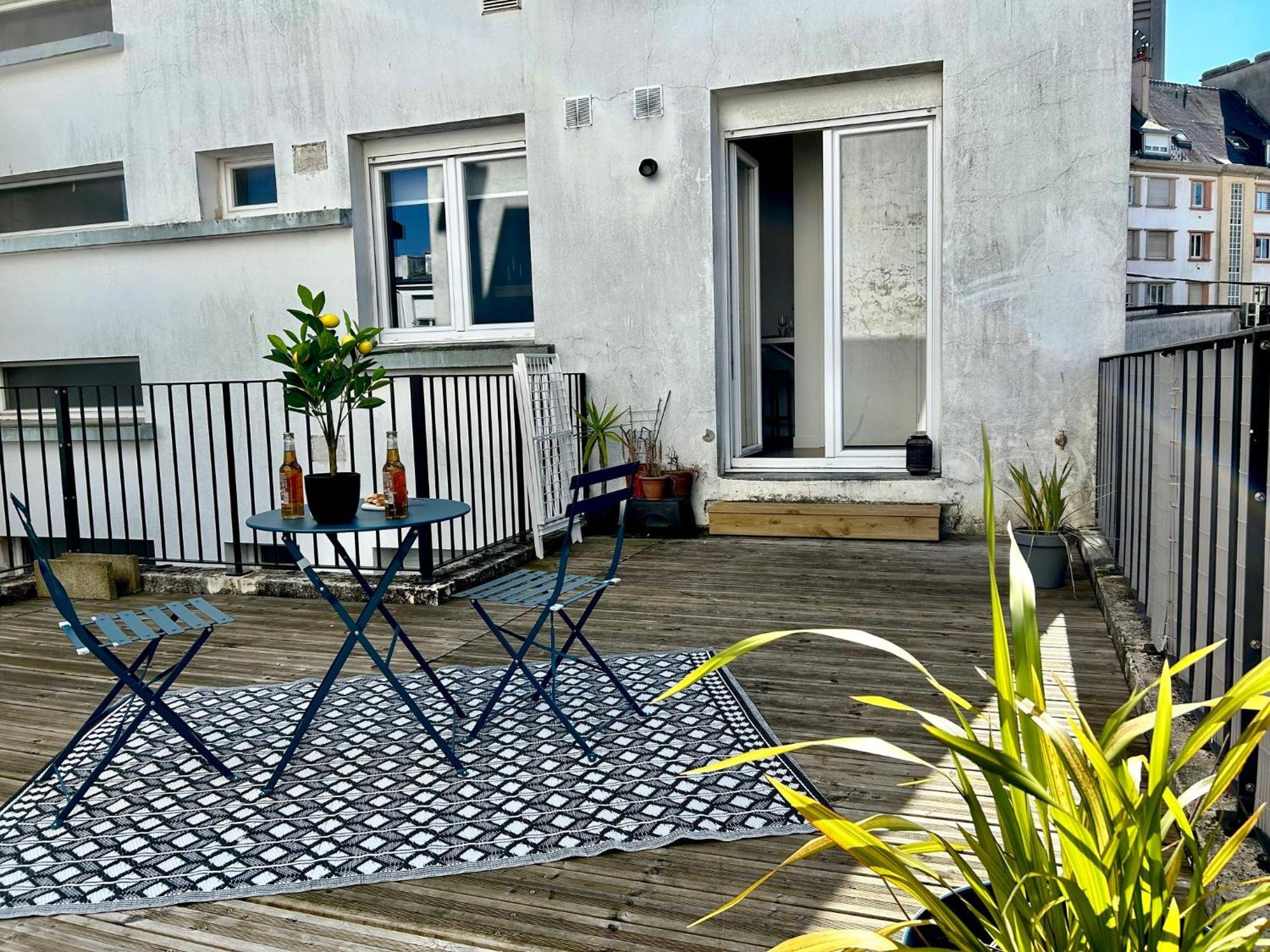 O Studio Terrasse - Centre Ville De Lorient - Gare ภายนอก รูปภาพ